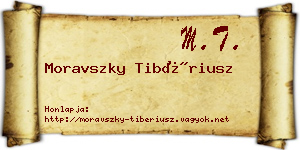 Moravszky Tibériusz névjegykártya